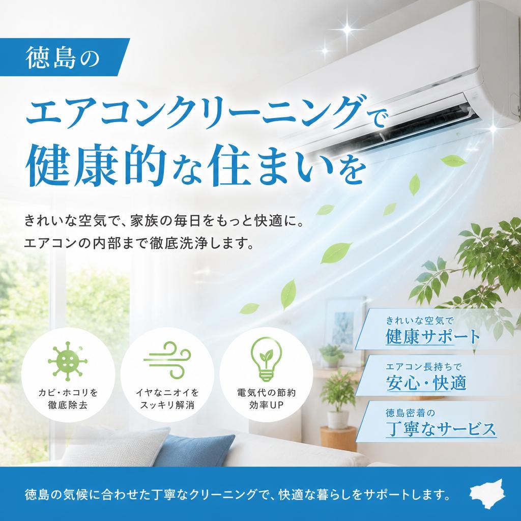 徳島のエアコンクリーニングで健康的な住まいを