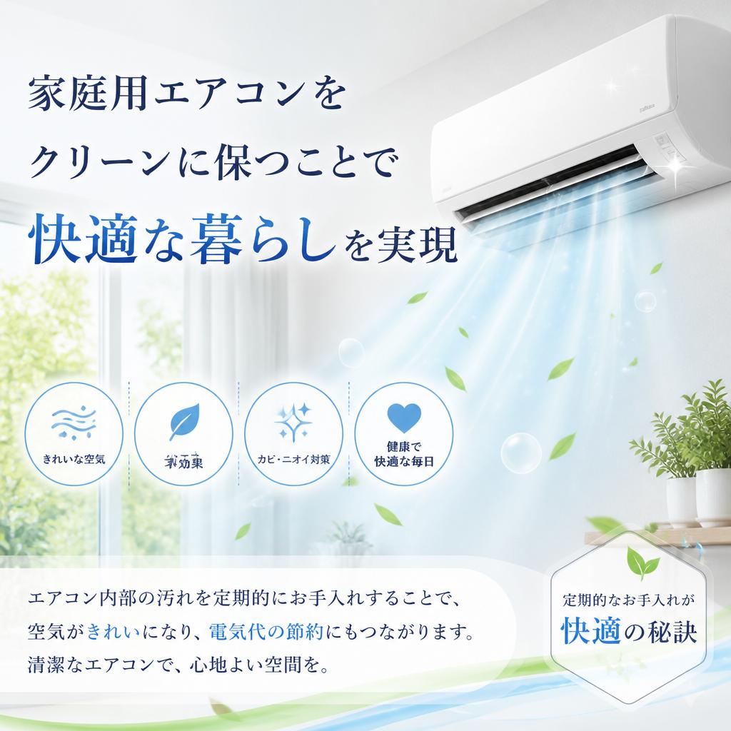 家庭用エアコンをクリーンに保つことで快適な暮らしを実現