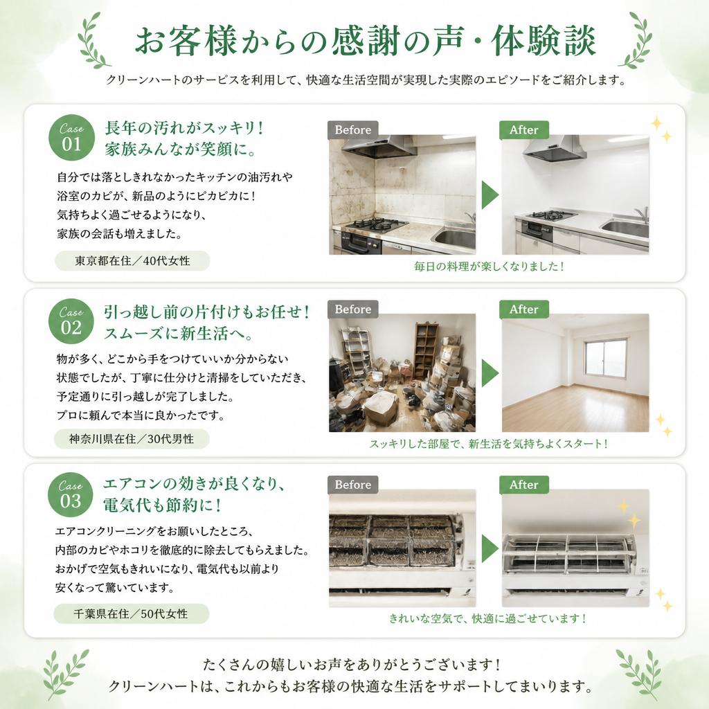 実際のお客様の声