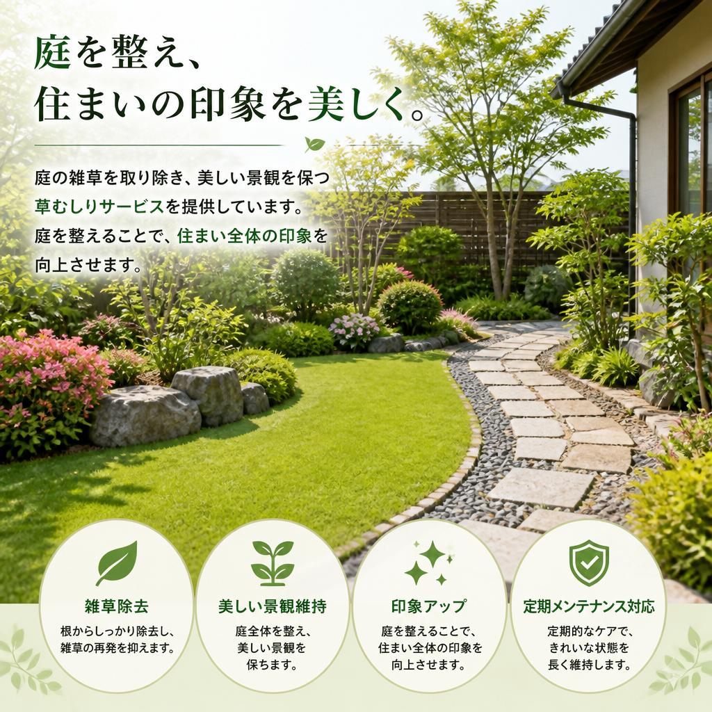 草むしりサービスで屋外もきれいに