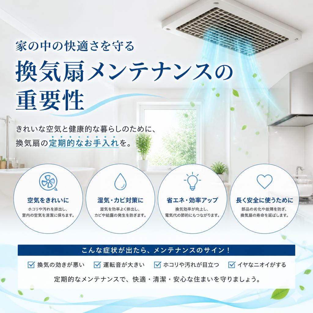 家の中の快適さを守る換気扇メンテナンスの重要性