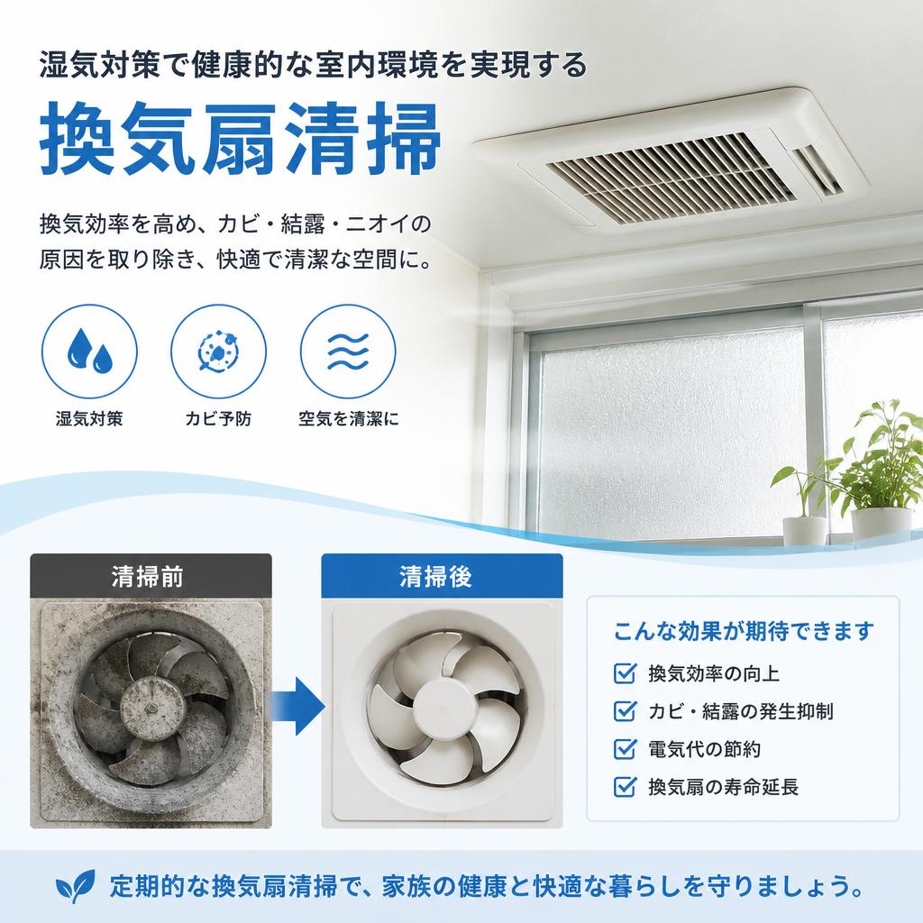 湿気対策で健康的な室内環境を実現する換気扇清掃